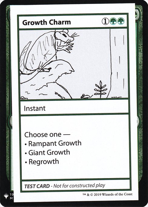 ■エンブレムあり■《Growth Charm(Play Test Card)》[Mystery Booster Playtest Cards] 緑R